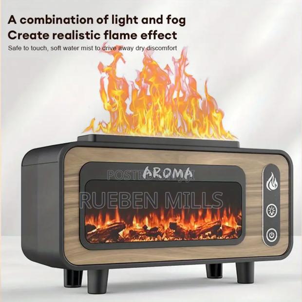 Light and Fog Flame Effect Essential Oil Diffuser Humidifier · Photo 1