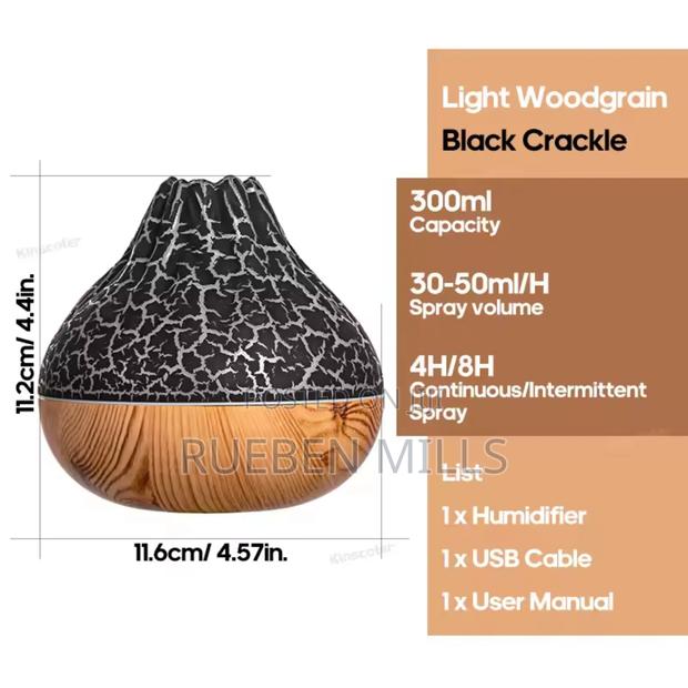 Fine Mist Volcano 300ml Capacity Diffuser Humidifier · Photo 2