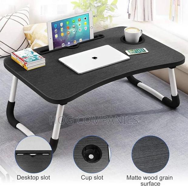 Foldable Bedtop Laptop Usb Table With Drawer -Fast Delivery in 2hrs · Photo 1