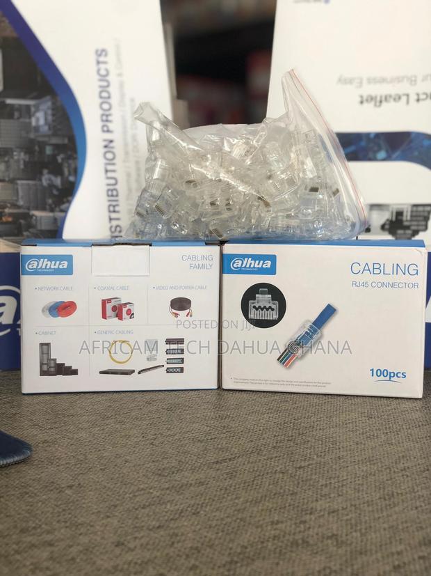 Dahua Utp Cat6 15u" Pass Through Rj45 Connector 100pcs · Photo 1