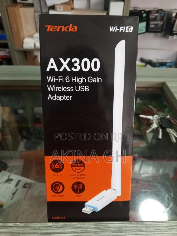 Tenda Ax300 Wi-Fi 6 High Gain Wireless Usb Adapter U2 · Photo 1