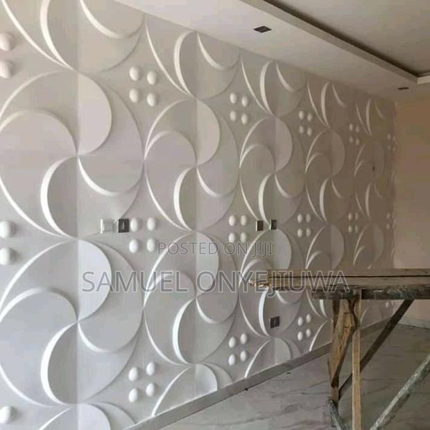 3D PVC Wall Panels White (D129) White · Photo 3