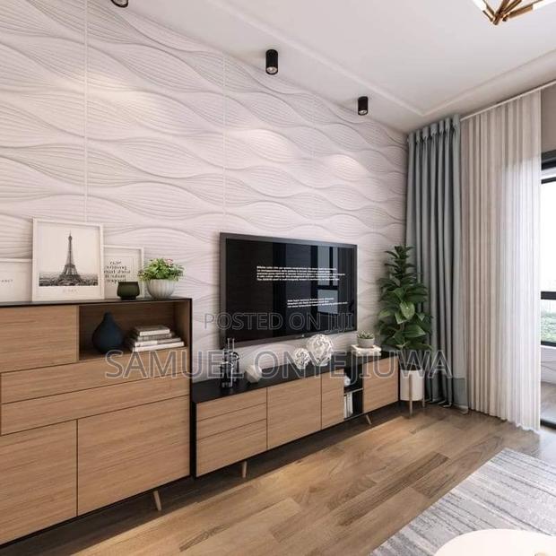 3D PVC Wall Panels White (D130) White · Photo 3