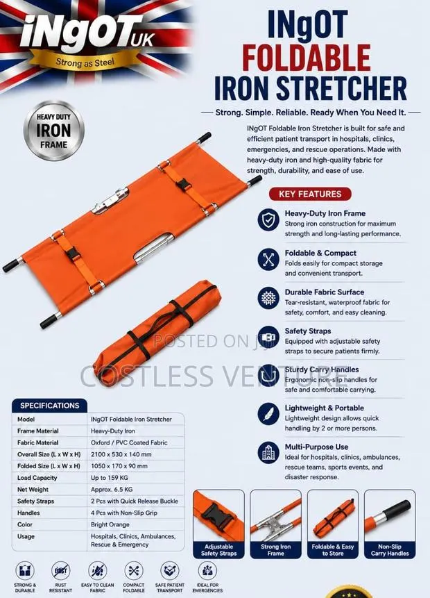 Ingot Foldable Iron Stretcher · Photo 1