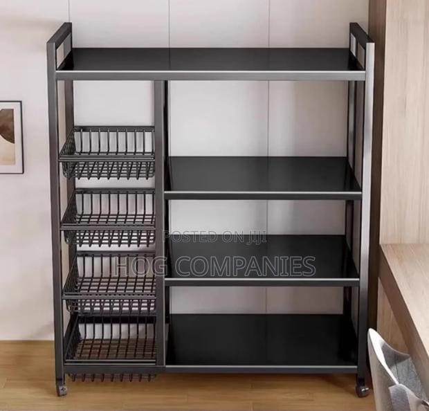 Heavy Duty 4-Tier Metal Storage Rack With Wheels- Fast Delivery 2hours · Photo 3