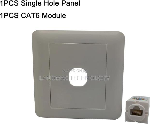 Single Faceplate Wall Socket With Keystone Jack · Photo 1