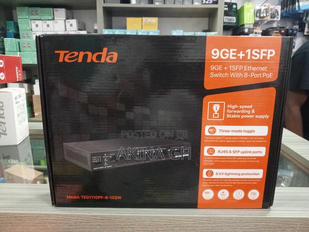 Tenda 8 Port Poe Gigabit Switch 9ge+1sfp Teg1110pf-8-102w · Photo 1