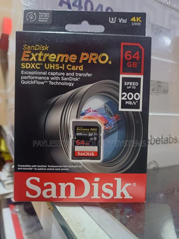 Sandisk 64gb Extreme Pro Camera Memory Card · Photo 1
