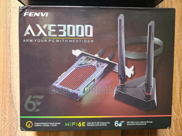 Wifi 6e Pcie Card for Desktops High Gain Axe3000 Fenvi Brand · Photo 1
