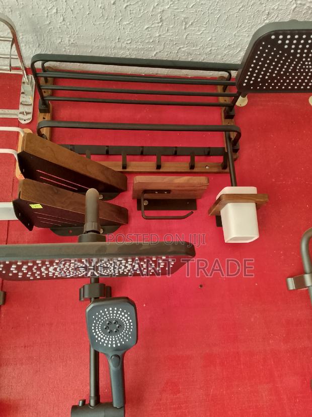 Wooden Bathroom Accessories Set. Jztz004 · Photo 1