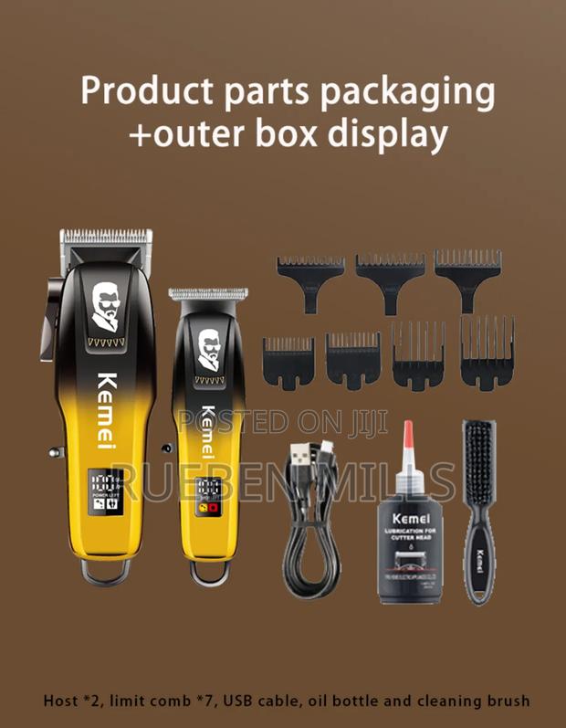 Latest 2 in 1 Combo Set Kemei Barbering Machine Hair Clipper · Photo 3