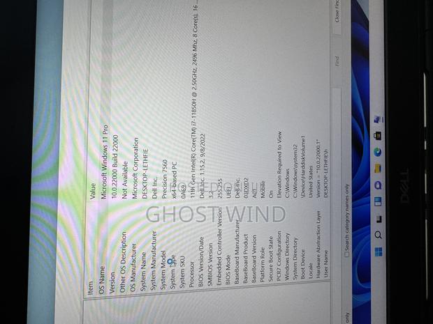 Laptop Dell Precision 7560 32GB Intel Core I7 SSD 512GB · Photo 1