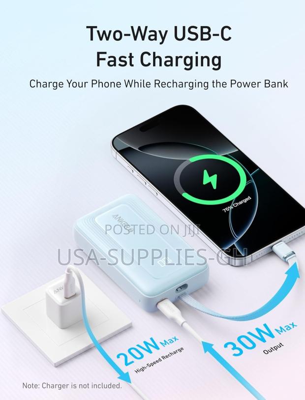 Anker Zolo Power Bank - 30w Super Fast Charging - From Usa · Photo 3