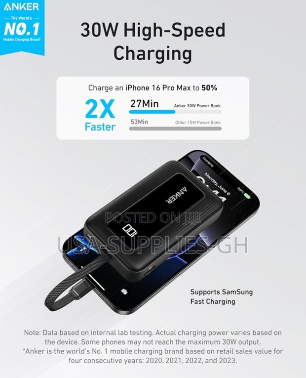 Anker Zolo Power Bank - 30w Super Fast Charging - From Usa · Photo 6