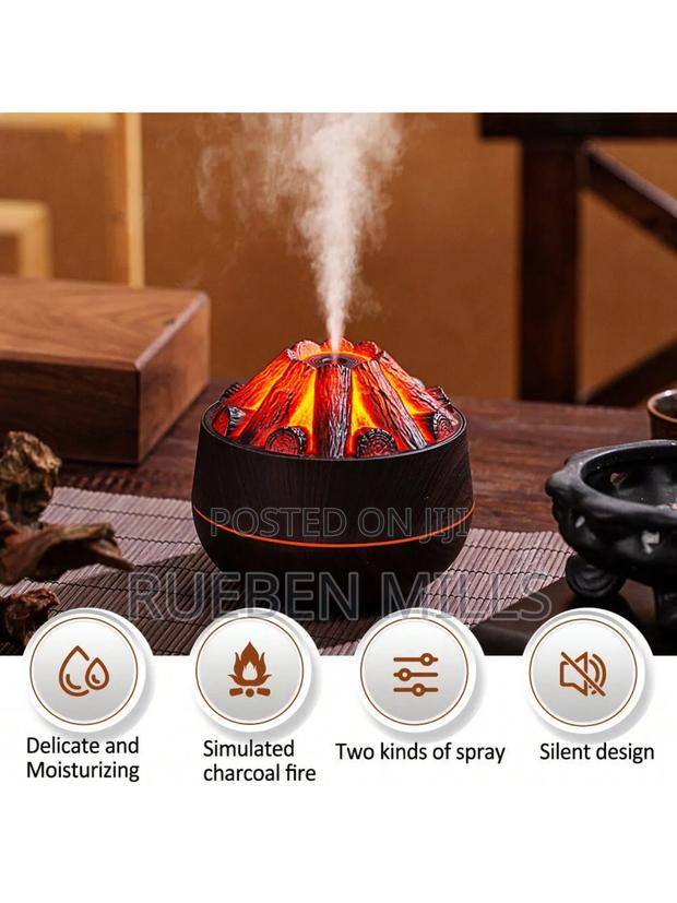 Charcoal Fire Flame Aromatherapy Diffuser Humidifier · Photo 3