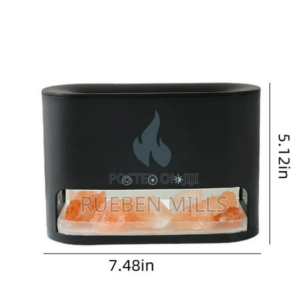 7 Colors Flame Light Natural Salt Rock Diffuser Humidifier · Photo 3