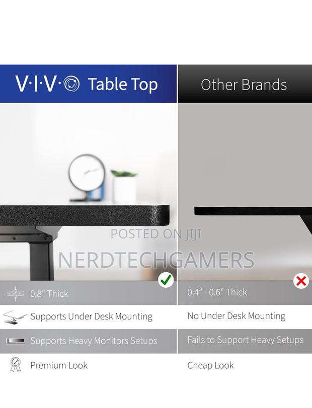 Vivo Electric Corner L-Shaped 63 X 55 Inch Standing Desk, · Photo 4