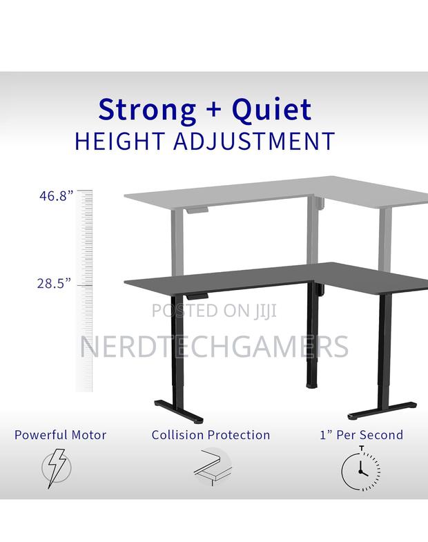 Vivo Electric Corner L-Shaped 63 X 55 Inch Standing Desk, · Photo 3