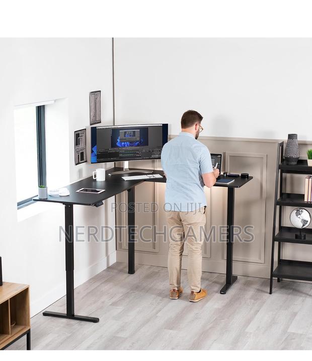 Vivo Electric Corner L-Shaped 63 X 55 Inch Standing Desk, · Photo 2