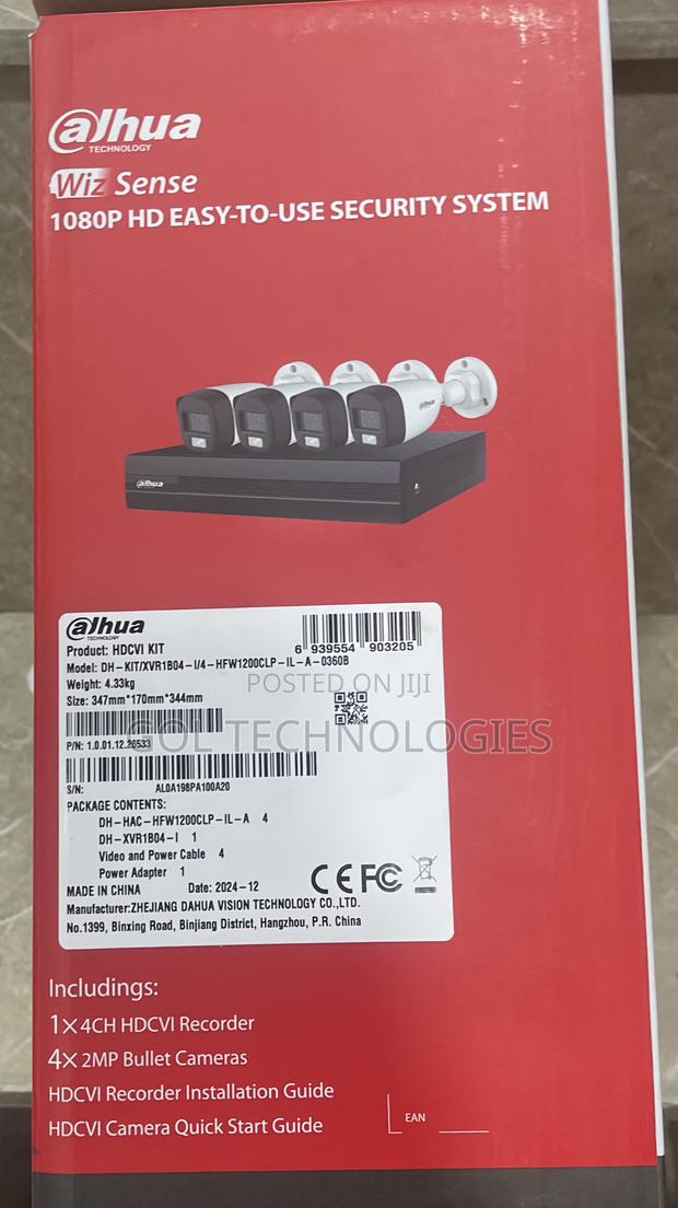 Dahua 4ch Audio Dh-Kit/Xvr1b04-I/4-Hfw1200clp-Il-a-0360b 1TB · Photo 2