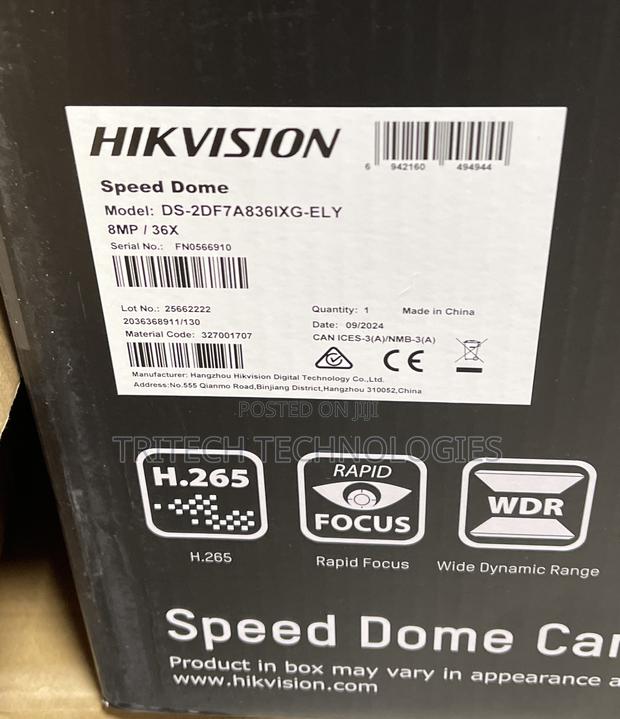 Hikvision 8mp Speed Dome Ds-2df7a836ixg-El(Y) 36x Ir Ip Cam · Photo 3
