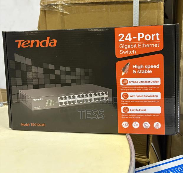 Tenda 24port Gigabit Ethernet Switch Teg1024d · Photo 1