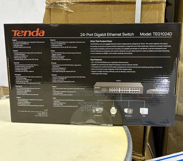 Tenda 24port Gigabit Ethernet Switch Teg1024d · Photo 2