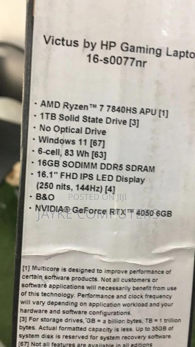 New Laptop HP Victus 16 16GB AMD Ryzen 7 SSD 1T · Photo 2