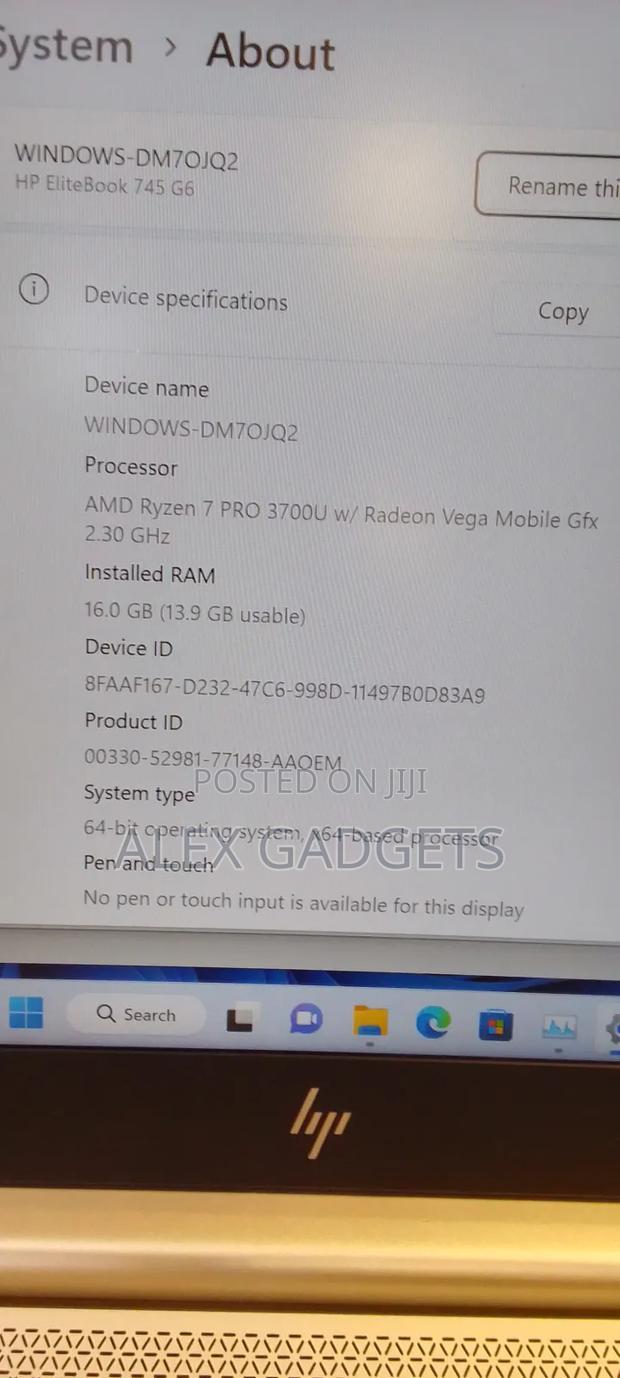 Laptop HP EliteBook 745 G6 16GB AMD Ryzen 7 SSD 256GB · Photo 3