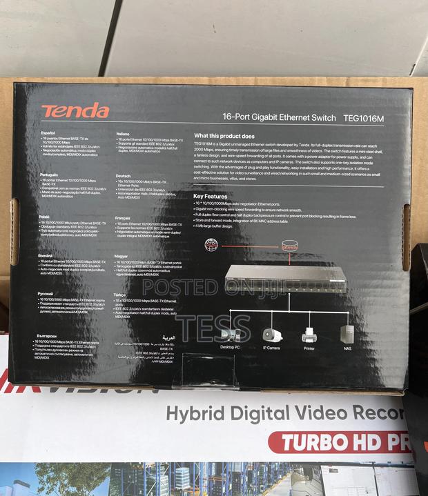 Tenda 16port Gigabit Ethernet Switch Unmanaged Teg1016m · Photo 2