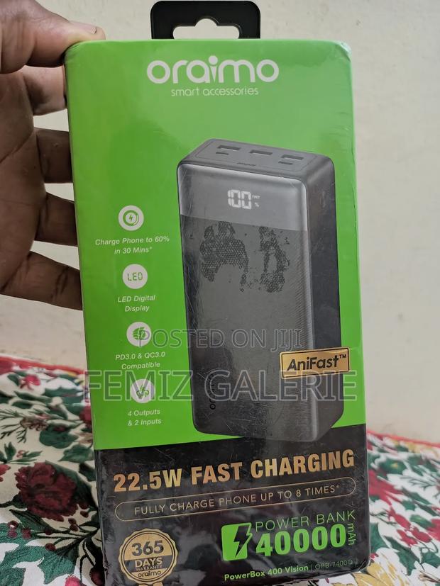Oraimo Powerbox 400 Vision 40000mah 22.5w Power Bank · Photo 2