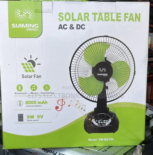 Solar Table Top Rechargeable Fan · Photo 1