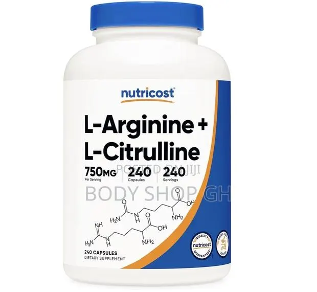L-Arginine L-Citrulline Complex 750mg, 240 Capsules - Non-Gmo · Photo 1
