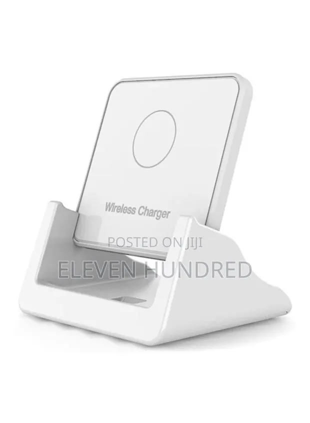 15w Fast Charging Dock Vertical Wireless Charger (White) · Photo 1