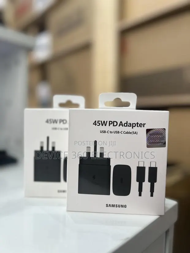 New Samsung 45Q Pd Adapter and USB-C to USB-C Cable,5A · Photo 1