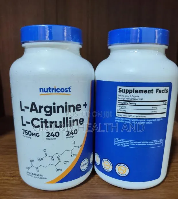 L- Arginine + L- Citrulline, 750mg 240 Capsules. Performance Boosts · Photo 1