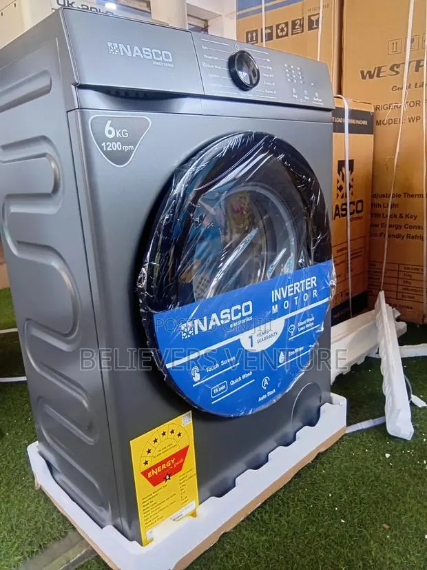 Nasco 6kg Fully Automatic Washing Machine – Front Load · Photo 1