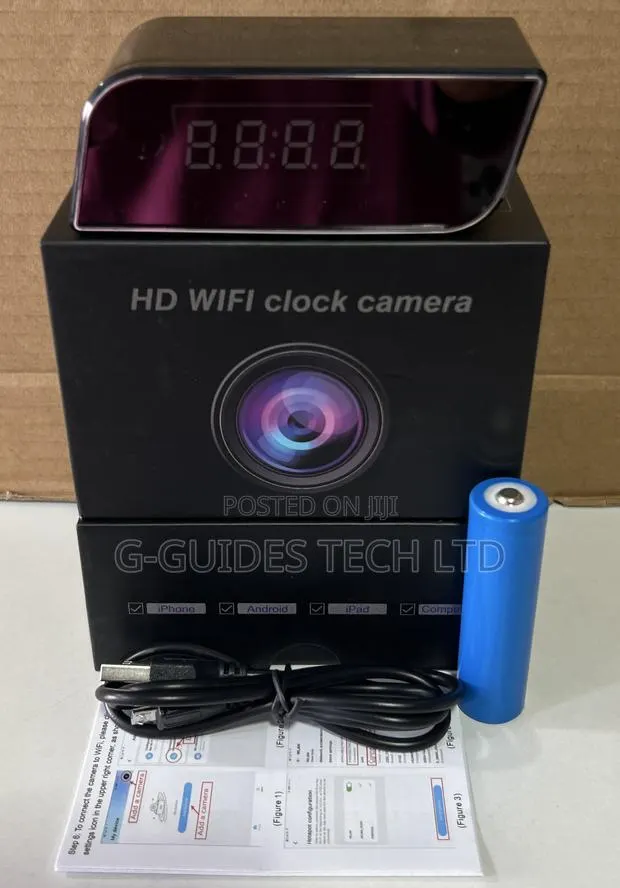 Digital Wi-Fi Clock Camera, HD WiFi Spy Clock Camera · Photo 1