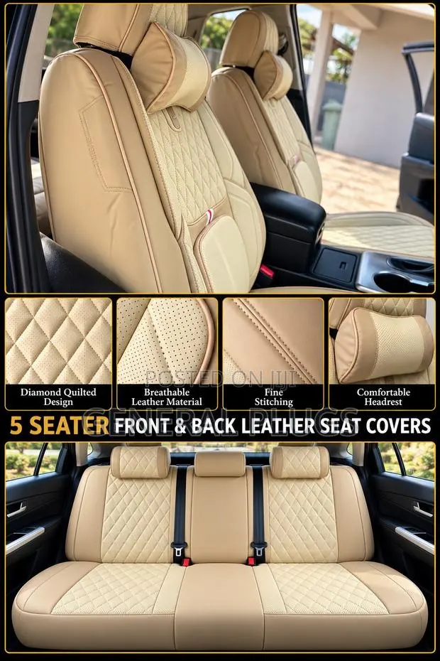 Give Your Vehicle a Distinctive Luxury;Genuine Leather 5 Seater Covers · Photo 1
