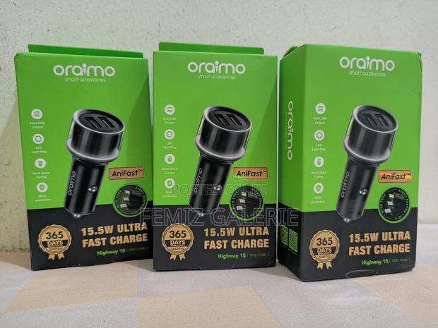 Oraimo 15.5W Highway Car Charger With 3-in-1 Cable · Photo 1