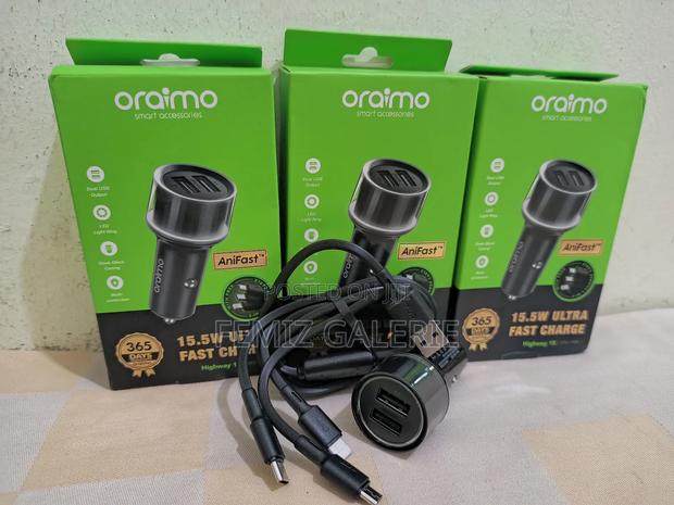 Oraimo 15.5W Highway Car Charger With 3-in-1 Cable · Photo 2