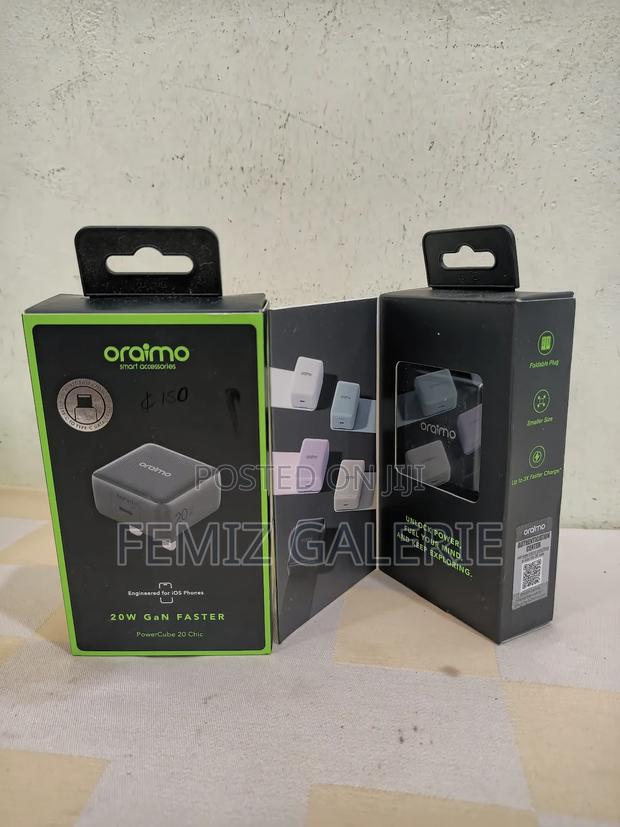 Oraimo 20w Powercube Charger + C-to-C/C-to-Lightning Cable · Photo 1