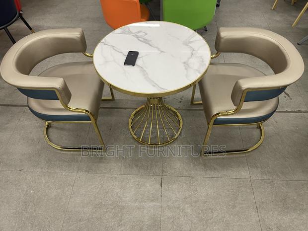 High Quality Modern Marble Dining Sets With Two Chairs · Photo 1