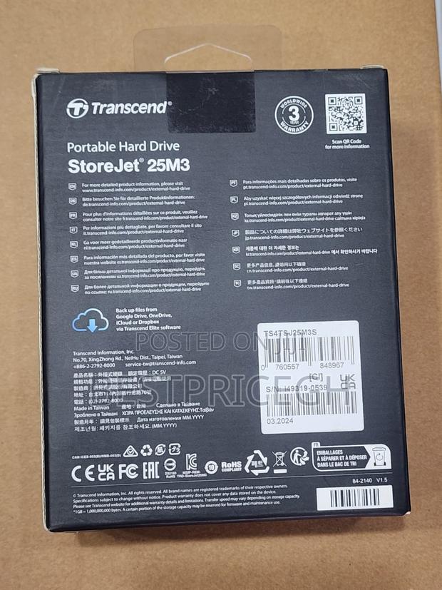 Transcend Storejet 25M3 4TB Hard Drive. · Photo 2