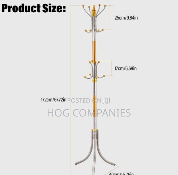 Coat Rack Stainless Steel Stand Rack - Fast Delivery in 2 Hours · Photo 2
