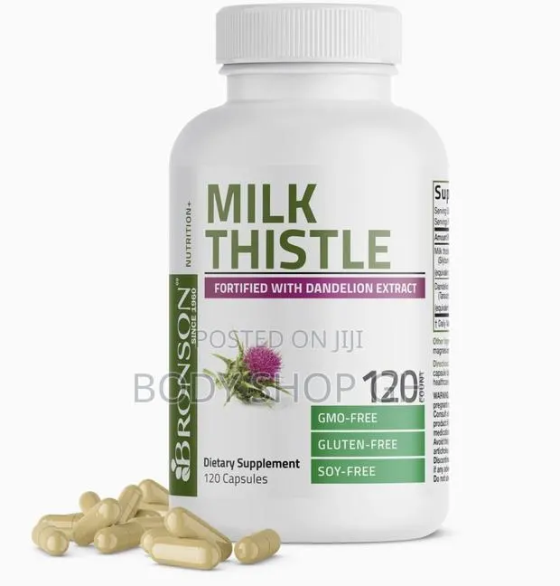 Milk Thistle + Dandelion Extract for Liver Health and Detox, 120 Caps · Photo 1