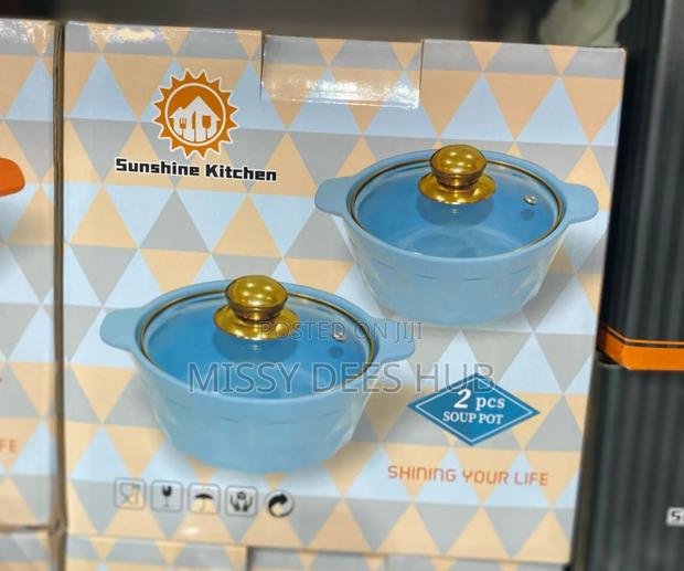 2pcs Ceramic Pot With Glass Lids · Photo 1