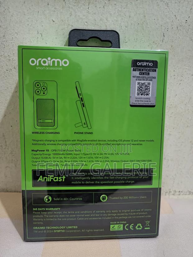 Oraimo Magpower 15 10000mah Wireless and Wired Power Bank · Photo 3