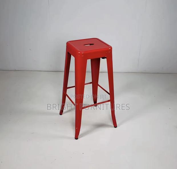 Modern Style Stackable Metal High Bar Stool · Photo 5