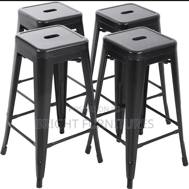 Modern Style Stackable Metal High Bar Stool · Photo 1